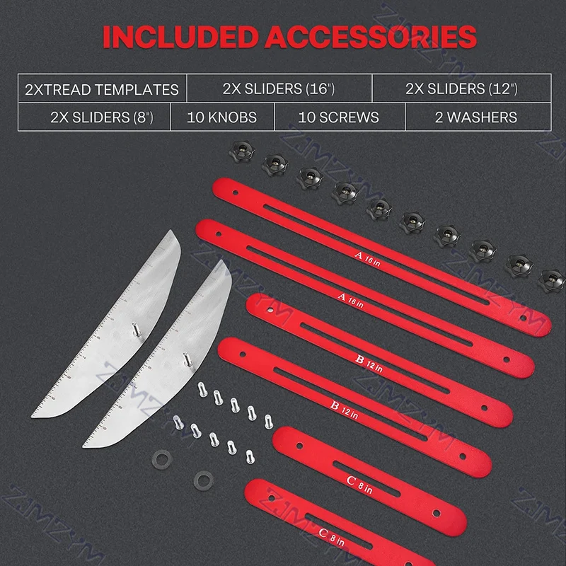 Набор измерительных линеек для лестницы, инструмент для шаблона протектора лестницы, 8-16 дюймов, точный складной датчик протектора лестницы, инструмент для шаблона протектора лестницы и полки