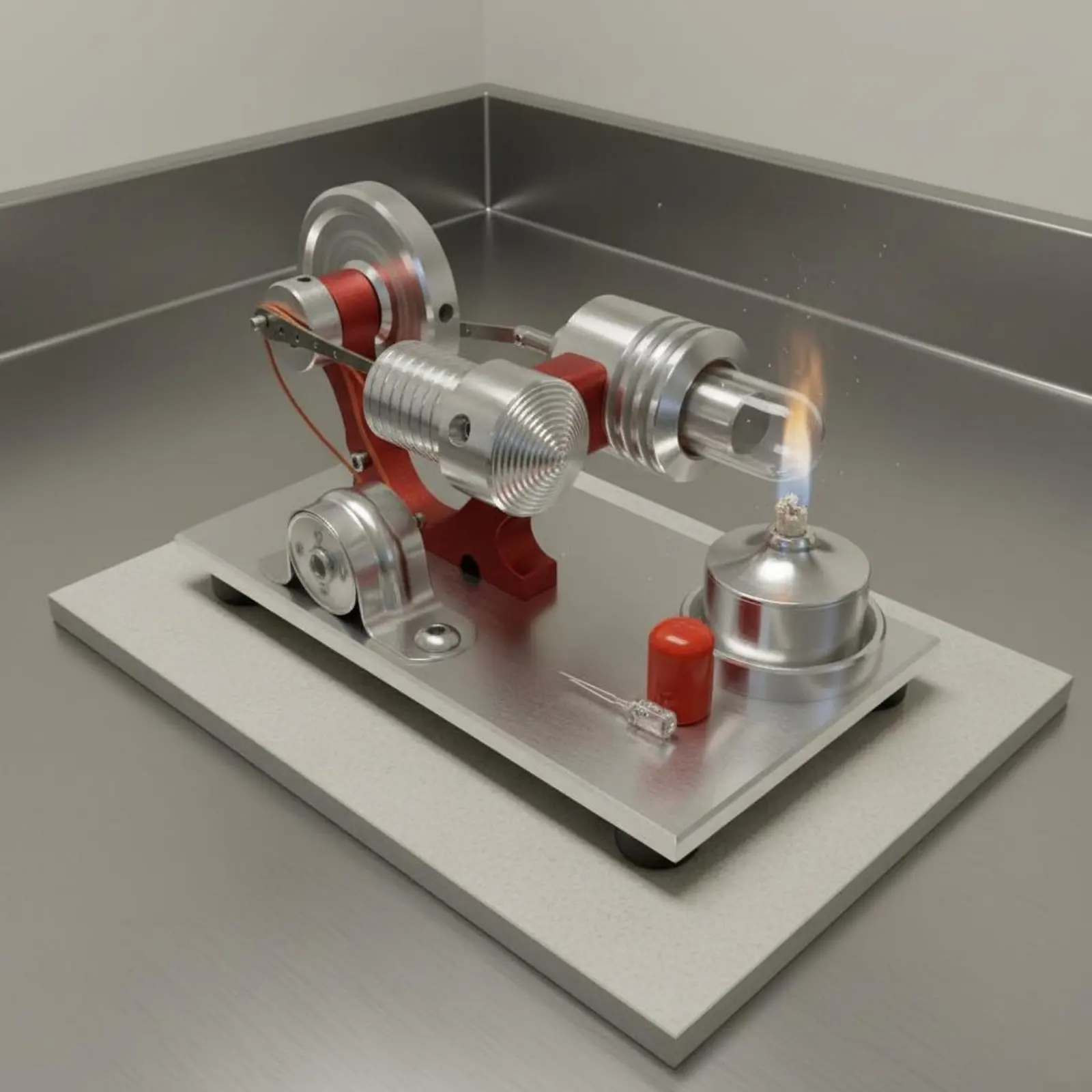 

Stirling Engine Generator Model LED Indicator Stirling Engine Model 1 Piece Electricity Generating Educational for Hobbyists