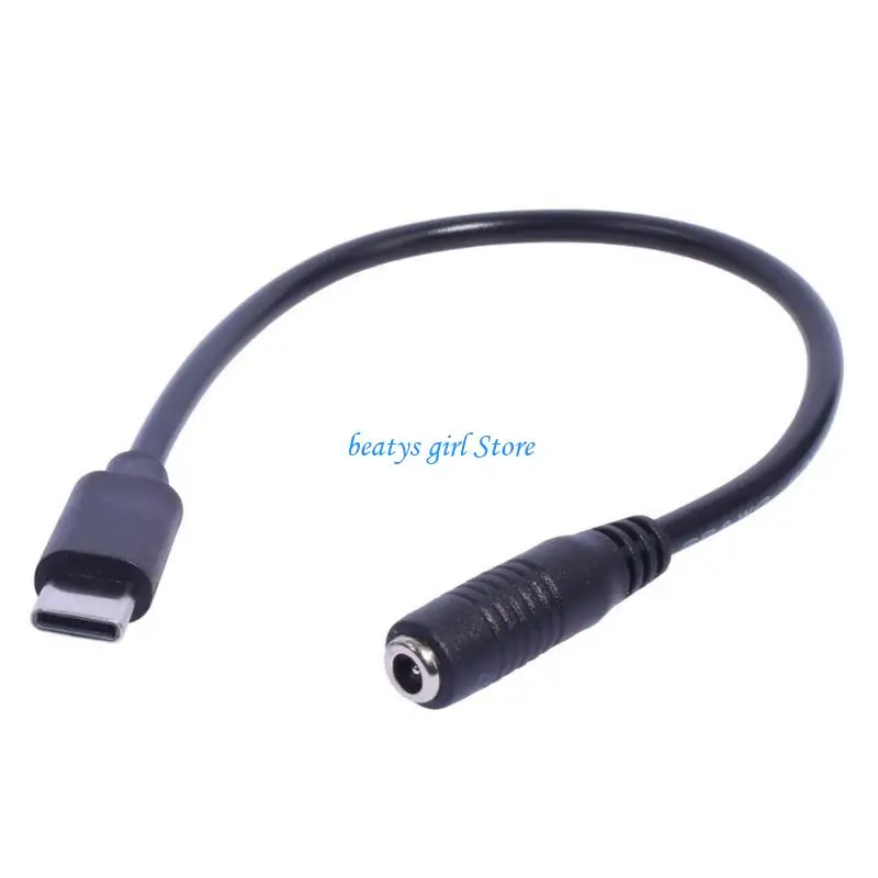 

C7AB Type C to 3.5x1.35mm Male & Female Power Jacks Extension Cable Charging Adapter Cord for Smartphones Tablets