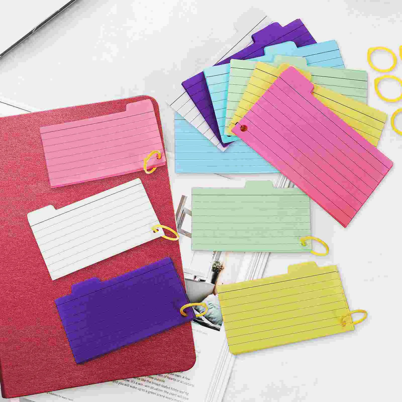 Imagem -02 - Espiral Notepads com Binder Memo Pads Forrado Flash Cards Anéis Pequeno Estudo Aprendizagem