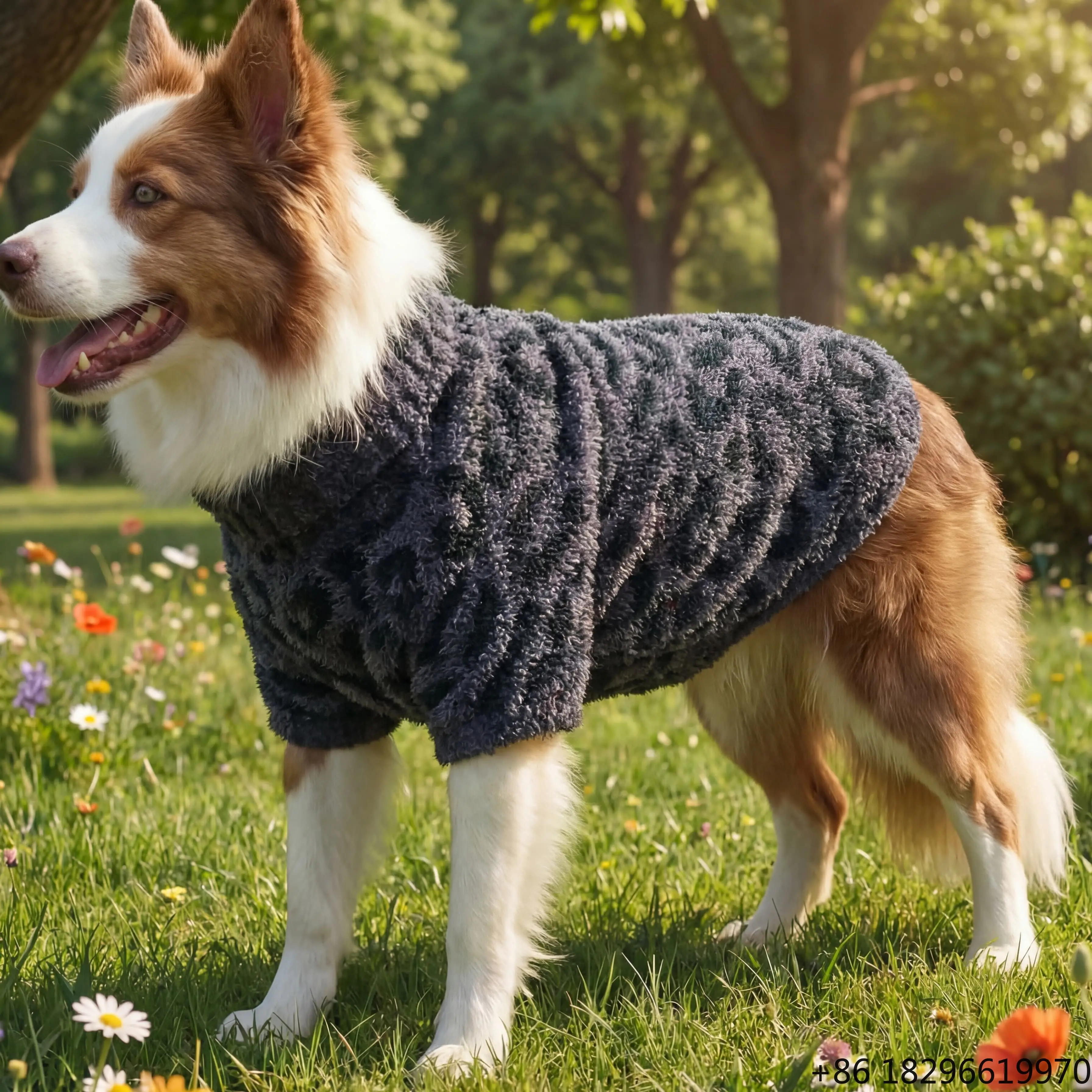 Soft Microfiber Knitted Outfit Customizable Universal Dog Cat Daily Clothes
