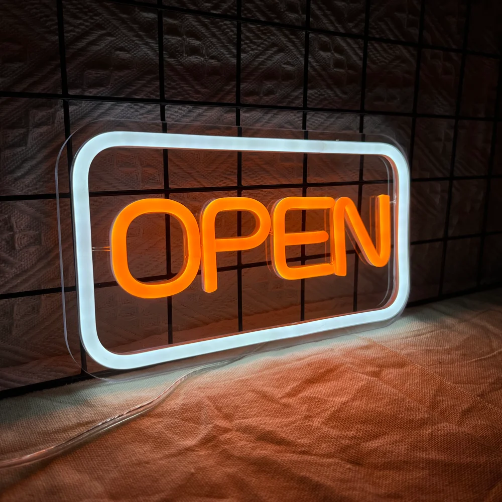 Open Neon Lights  Business Bar Restaurant Hotel Storefront Window Hair Room Decor Wall Sign Light Up  Open Logo LED Design