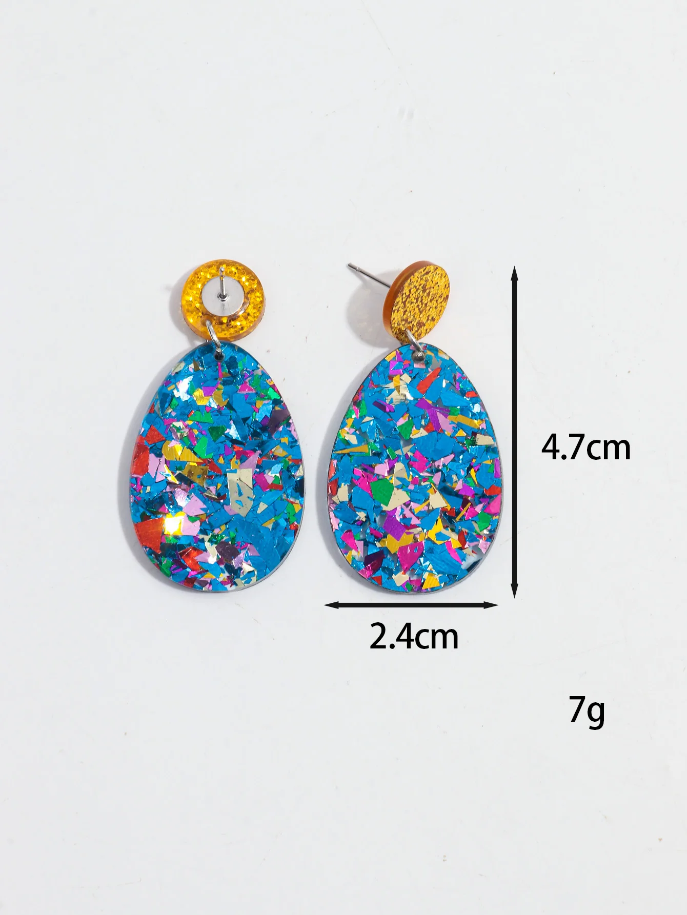 New Blue Sequins Acrylic EASTER Rabbit Earrings for Women Cute Cartoon Glitter Egg Bunny Ears Drop Earring Fashion Jewelry Gift