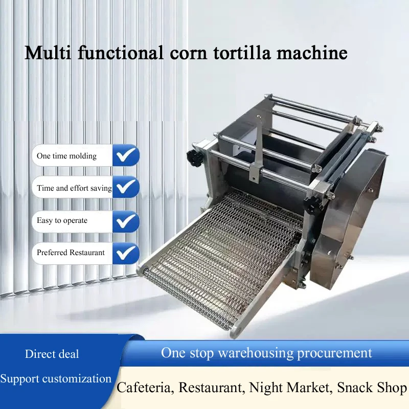 Corn Mexican Tortilla Machine Taco Roti Maker Press Bread Grain Product Tortilla Making Machines Full Automatic Industrial Flour