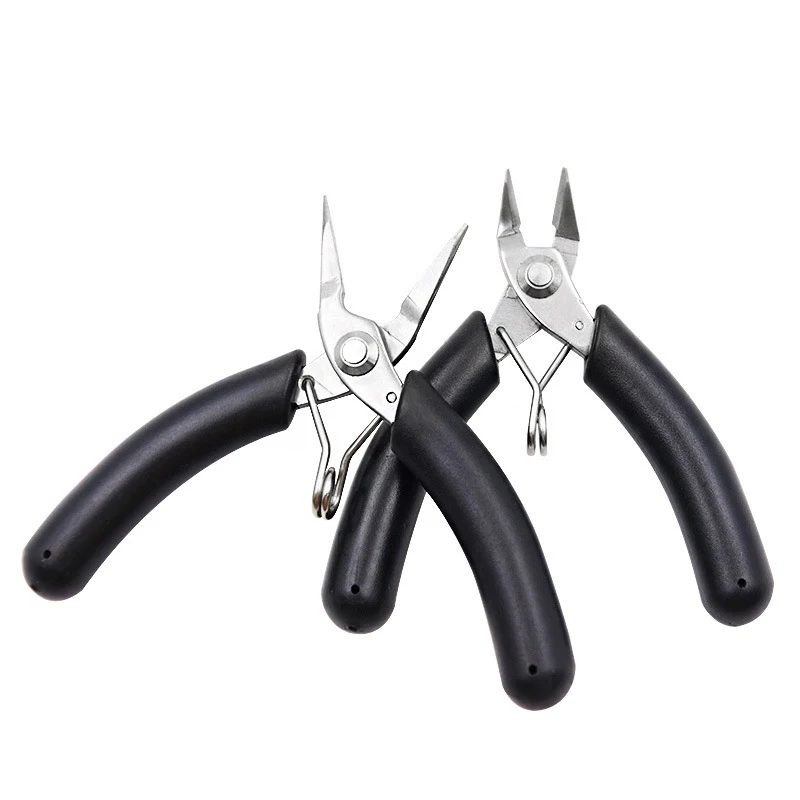 Mini Diagonal Pliers Wire Flush Cutter Micro Diagonal Cutting Pliers Wires Insulating Rubber Handle Model Pliers 4 styles