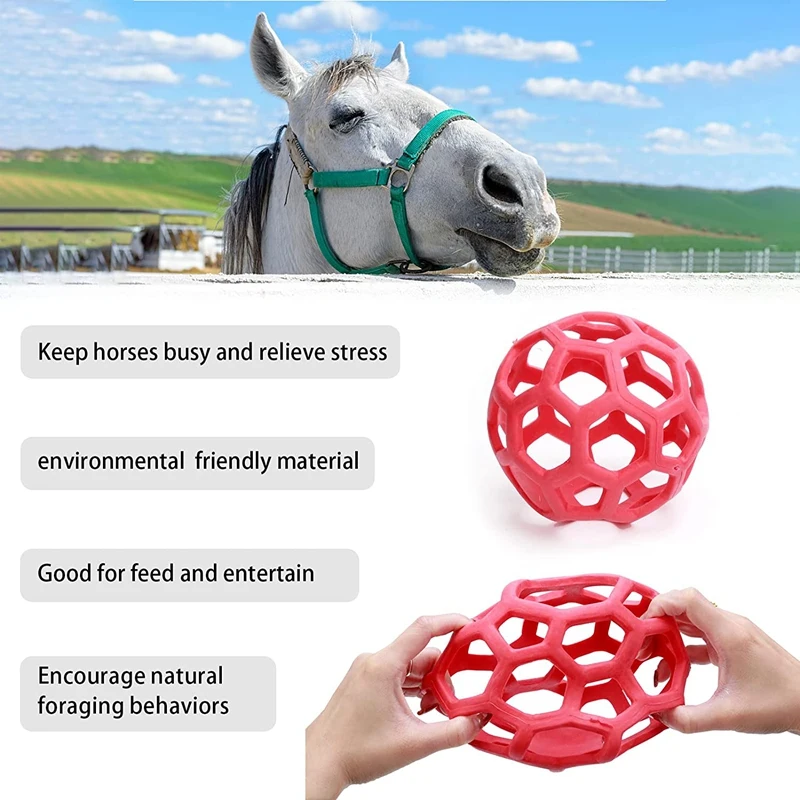 New-2 Packs Horse Treat Ball Hay Play Ball,Goat Hay Ball Hanging Feeding Toy For Sheep Horse Goat Feeder And Relieve Stress