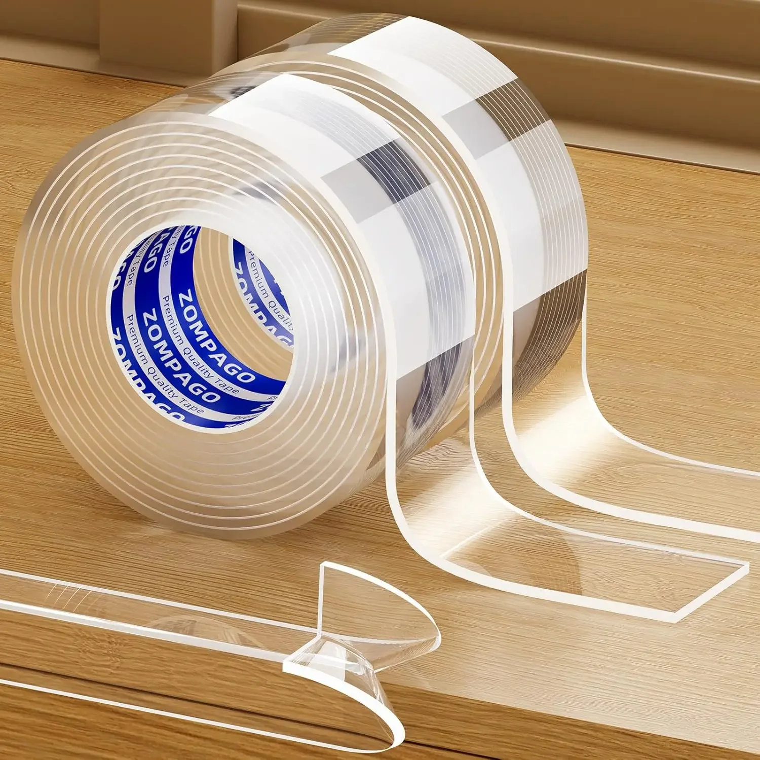 

Clear Soft Corner Protectors for Furniture, 1.2in x6.56FT, 2 Rolls Edge Bumper, Wall Guard Safe for Family