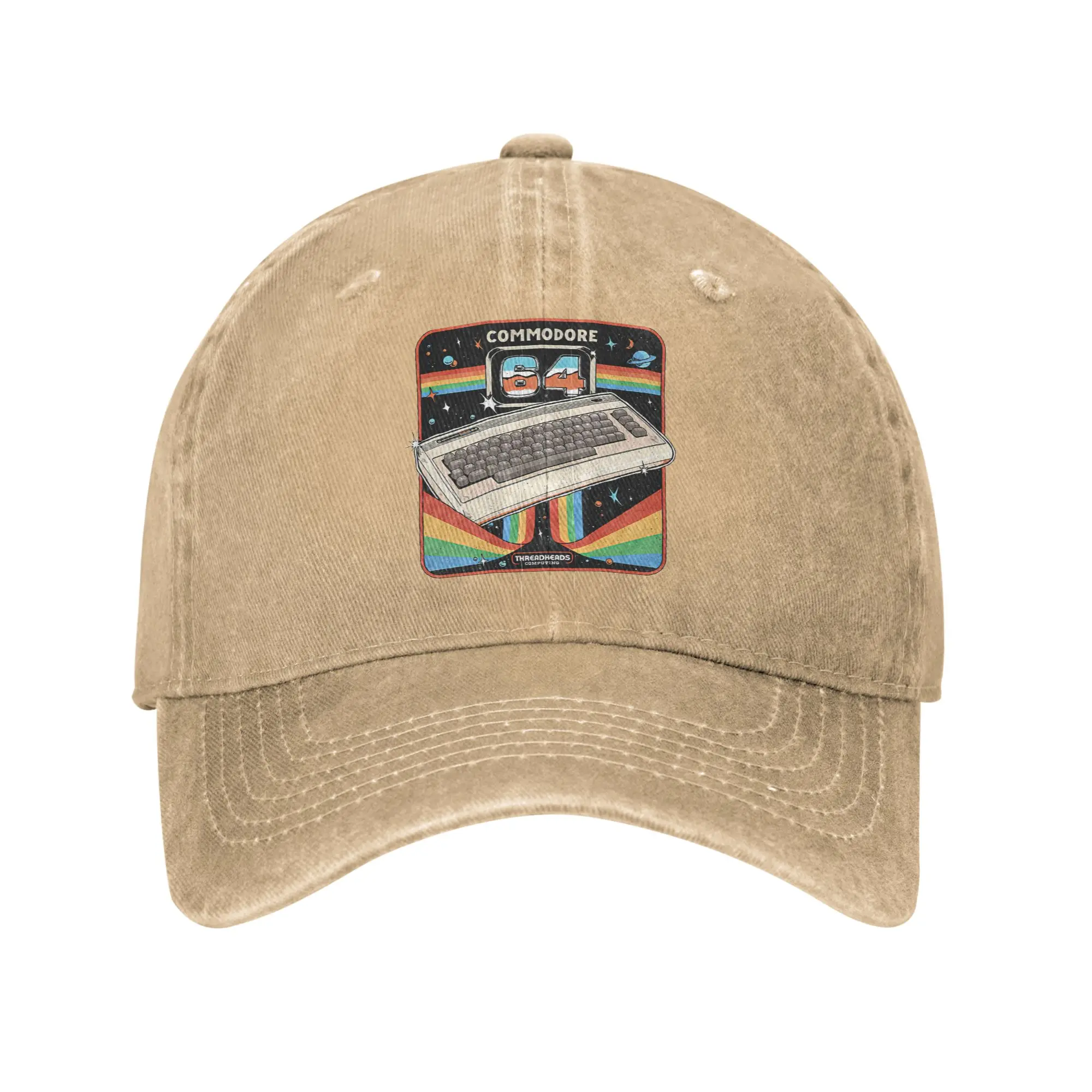 Vintage Commodore 64 Advanced Home Computer Baseball Caps Unisex Distressed Washed Sun Cap  Outdoor Travel Soft Hats Cap