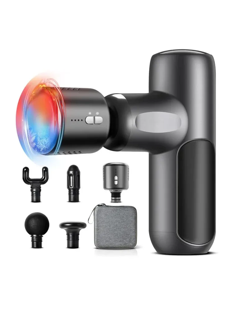 مسدس تدليك صغير للعلاج الحراري مدلك عضلات للحرارة والباردة محمول للسفر مسدس فآسيا مدلك قدم مدلك الجسم