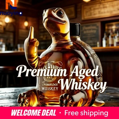 Divertido Decantador de Whisky con Forma de Pato, Tortuga o Perro con Dedo Medio, Botella de Vino de 10 oz, Estatua Decorativa, Regalo de Navidad
