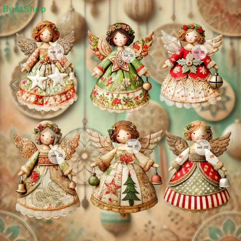 ♥6Pcs/Set Wooden Vi…