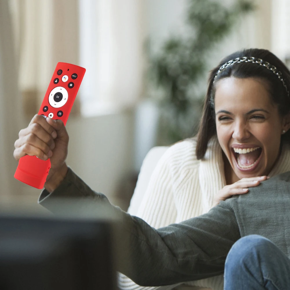 Capa protetora de silicone para hisense voz remoto erf3v90h smart tv à prova de choque capa manga com remoção cordão casos remotos