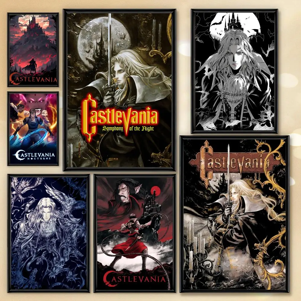 

Anime C-Castlevania Painting Calligraphy Premium Waterproof Cotton Canvas Poster Fade-Resistant Wall Art for Living Room Decor
