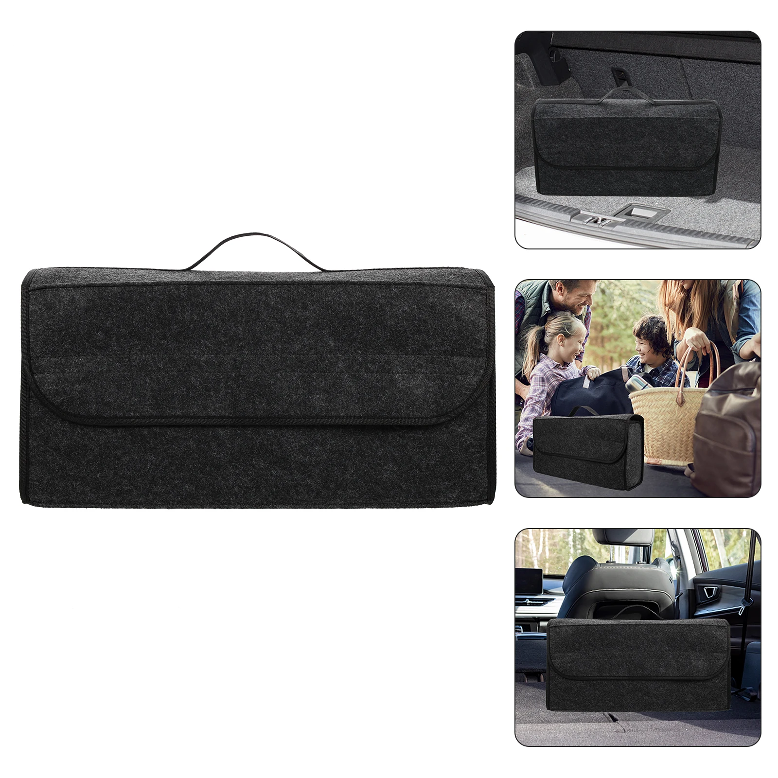 

Foldable Car Trunk Storage Container Large Capacity Sundries Organizer Durable Non-Woven Fabric Storage Box For Vehicle Trunk