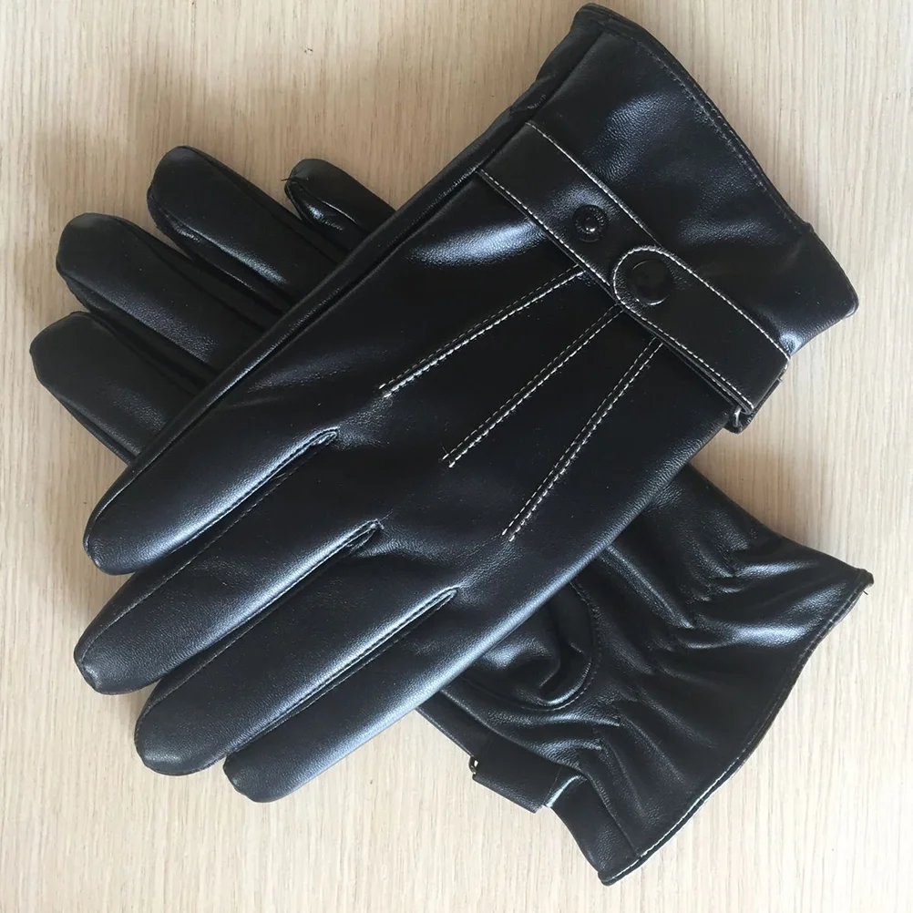 Winter Gloves Gym Workout Gloves Thicken Riding Touch Screen Gloves for Travel Outdoor (Black)