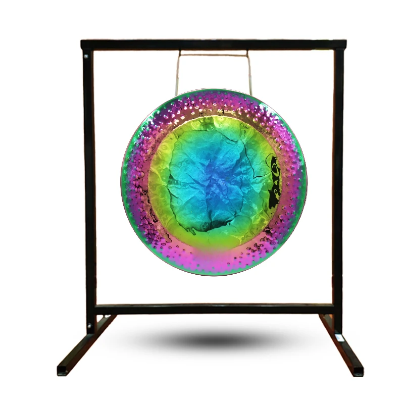 Professional custom rainbow stainless steel gong sound healing instrument