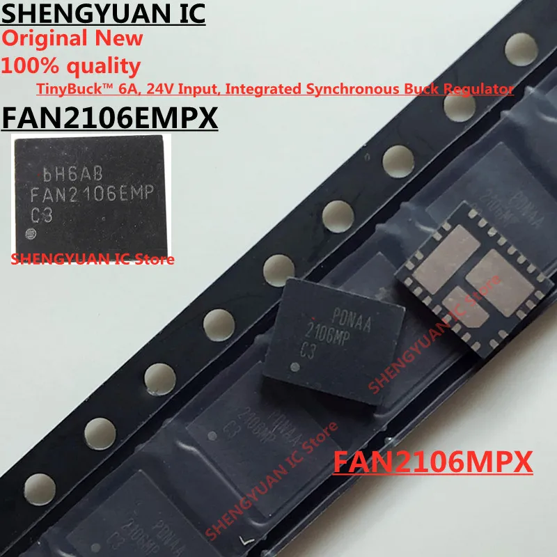 5 pcs FAN2106MP FAN2106MPX 2106MP  FAN2106EMP  FAN2106EMPX  6A,24V Input, Integrated Synchronous Buck Regulator quality100% new