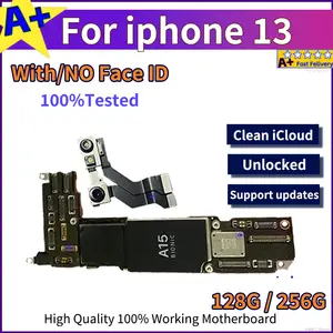 Bilashmart A+ Working Mainboard iPhone 13 Motherboard With Face ID 128G 256G iCloud Unlocked Logic Board Chips Support Tested