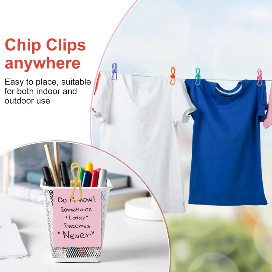 فيفينين رقاقة كليب 30 قطعة مقاطع الحقيبة المستخدمة لمقاطع الرقاقة مقاطع الحقيبة مقاطع الطعام تنظيم الملفات المكتبية أو المدرسية حبل الغسيل Holde