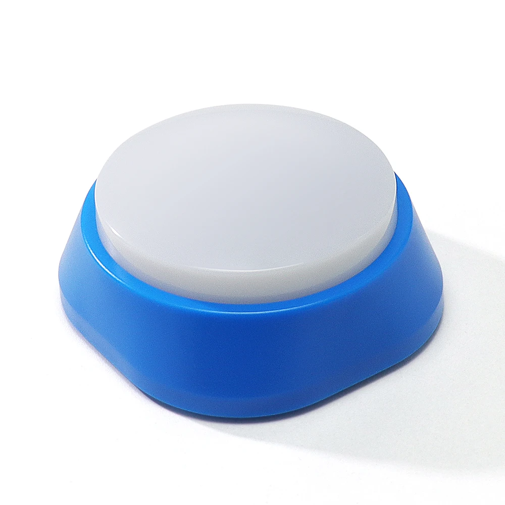 บันทึกสุนัขพูดคุยปุ่มสำหรับการฝึกอบรมสัตว์เลี้ยงสายรุ้งไฟ LED ออกแบบเสียงทนทานวัสดุ Talk ของเล่นพร้อมแผ่นสติกเกอร์