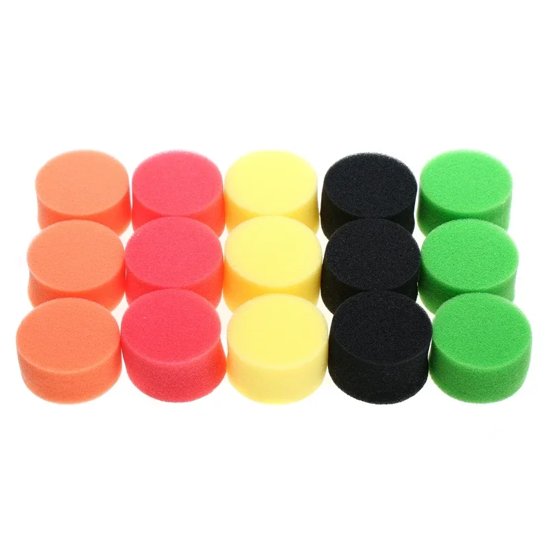 6/8/11/12Pcs Sponge Polishing Pad Set, 3/4/5 Inch Buffing & Waxing Disc Kit, Wave & Flat Sponge Wheels for Car Polisher