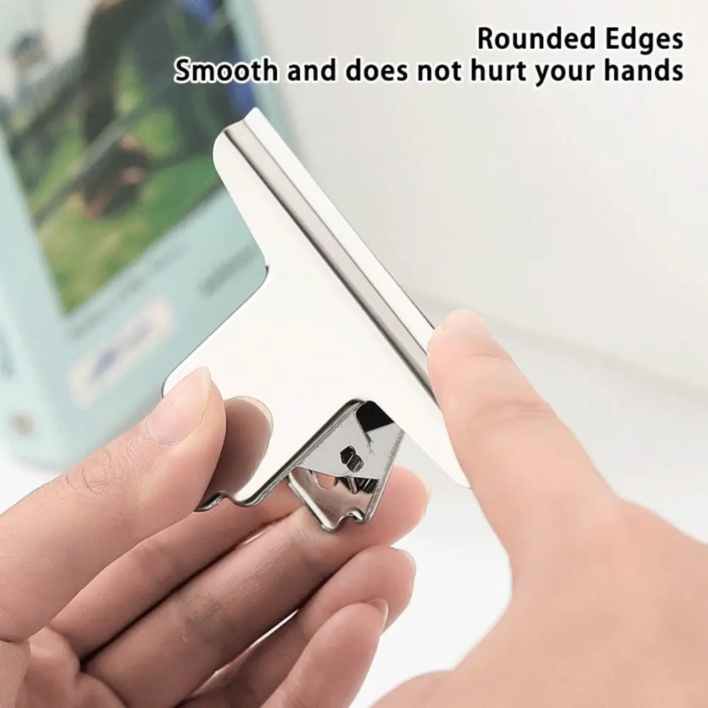 New Stainless Steel Metal Binder Clips Multi-size Round/Flat/Mountain Head Ticket Bill Clamp Seal Clip Home Office School