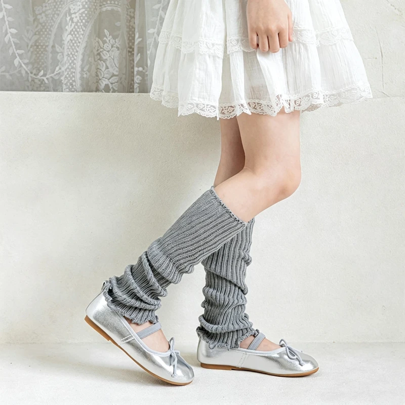 Cute Sweet Kids Summer Macaron Color Leg Warmers Light Thin Breathable Soft Multiple Fresh Pastel Shades Elastic Loose Leg Cuffs