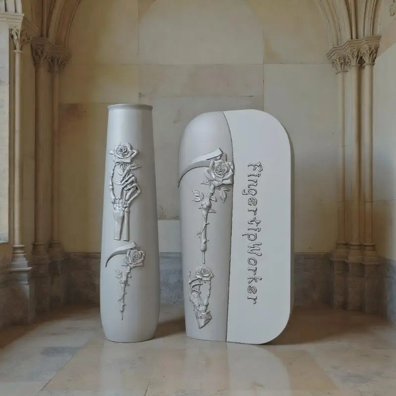 قوالب فنية للأظافر من السيليكون DIY بتصميم زهرة الورد والجمجمة، قوالب نحت شفافة لتقليم الأظافر الفريدة