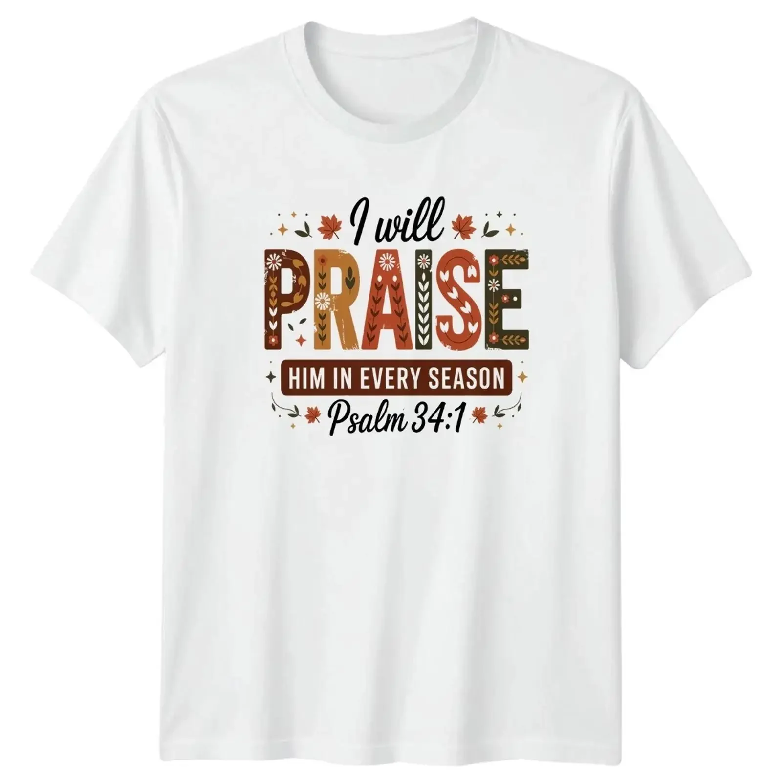 I Will Praise Him Every Season Christian Faith Religion Herren Damen Grafik vintage Washed Comfortable fashion