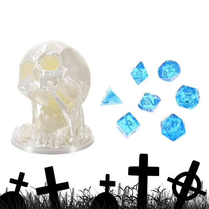 Skeleton Dice Tower Dice Roller Castle Set Halloween Tabletop Games Dice Tower Decoration For Home Living Room