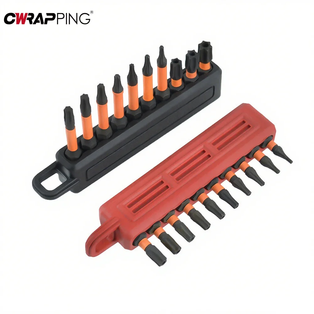 

Screwdriver Bit Storage Organizer with Carabiner Plastic Drill Bits Storage Case Drill Bit Storage Clip for Outdoor Use 3 Colors