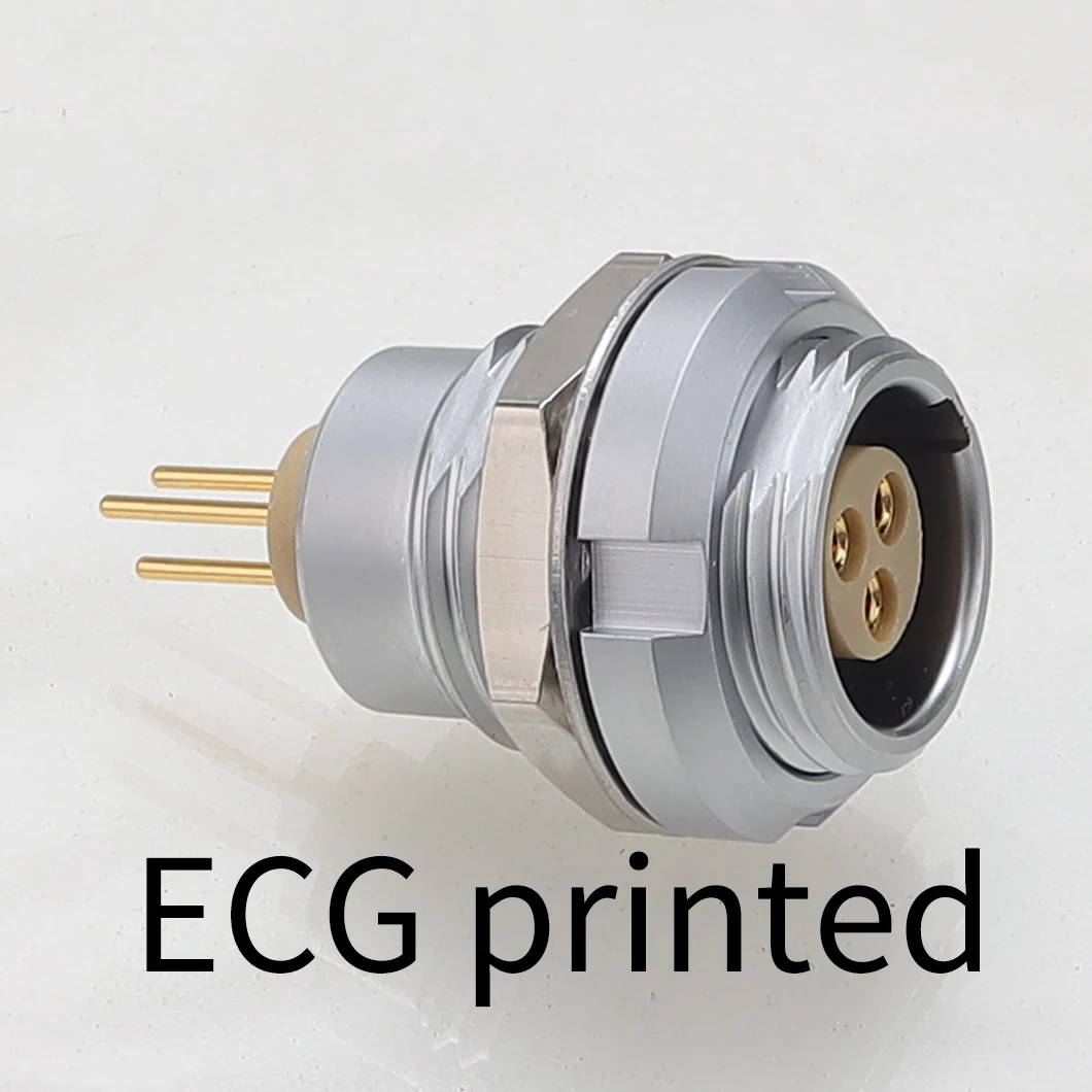 2 3 4 5 6 7 9 12pin ECG 0B Push-pull self-locking connector female socket Aviation plug Double nut fixed socket