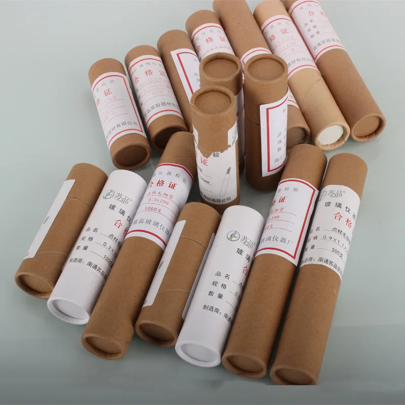 500pcs/box Lab 80mm to 200mm Glass Melting Point Capillary Pipette microcapillary tube with Seal or No Seal End