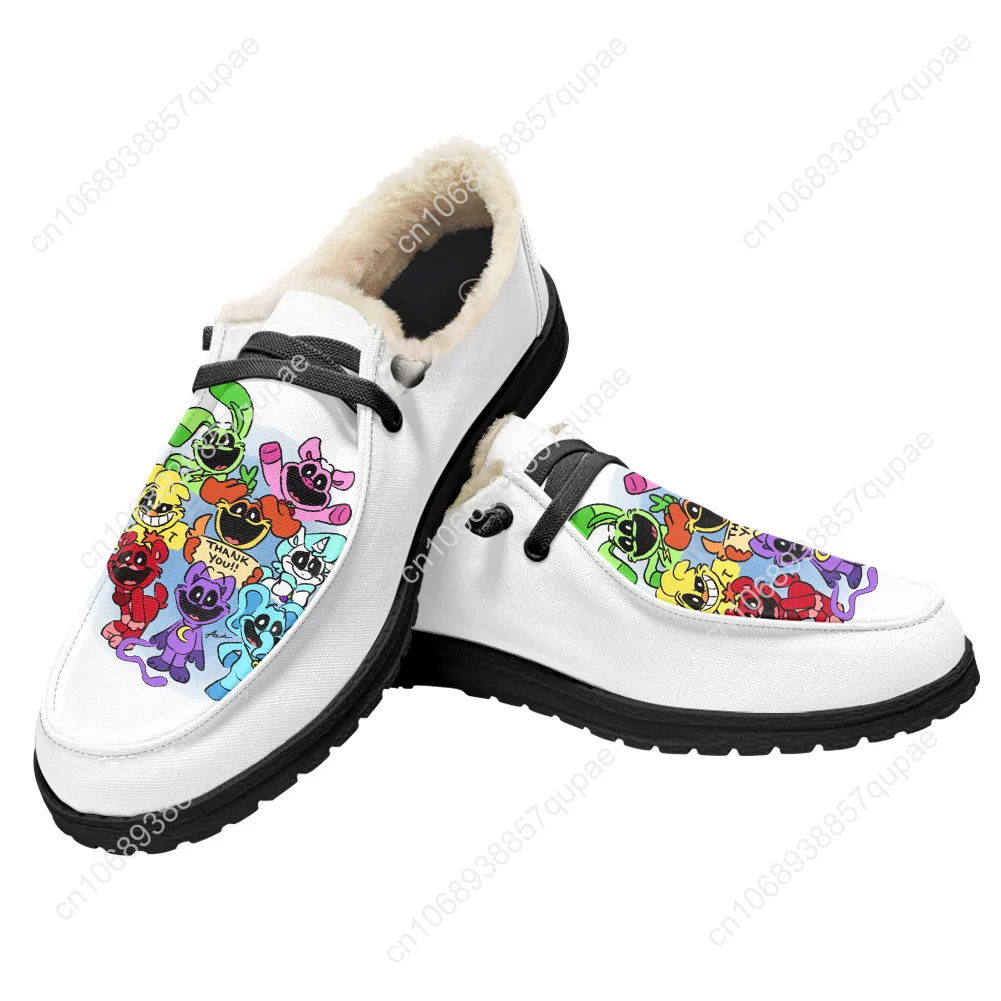 Smilings Critters Flat Shoes Anime Cartoon Men Women Teenager Sneakers Soft Warm Shoes Outdoor Casual Footwear Custom Made Shoe