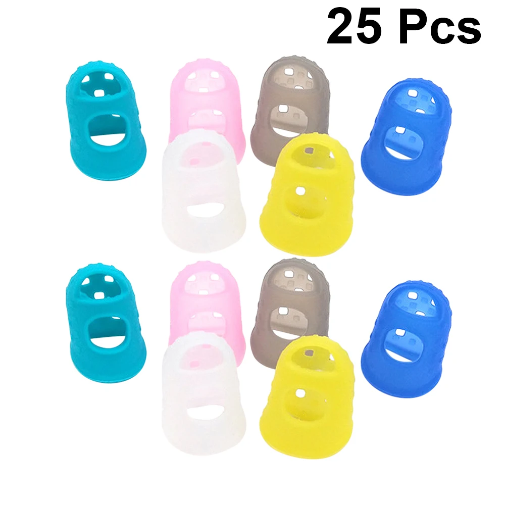 

25pcs Guitar Finger Cots Silicone Protectors for Long Practice Durable Breathable Accessories 5 Sizes Guitar Parts