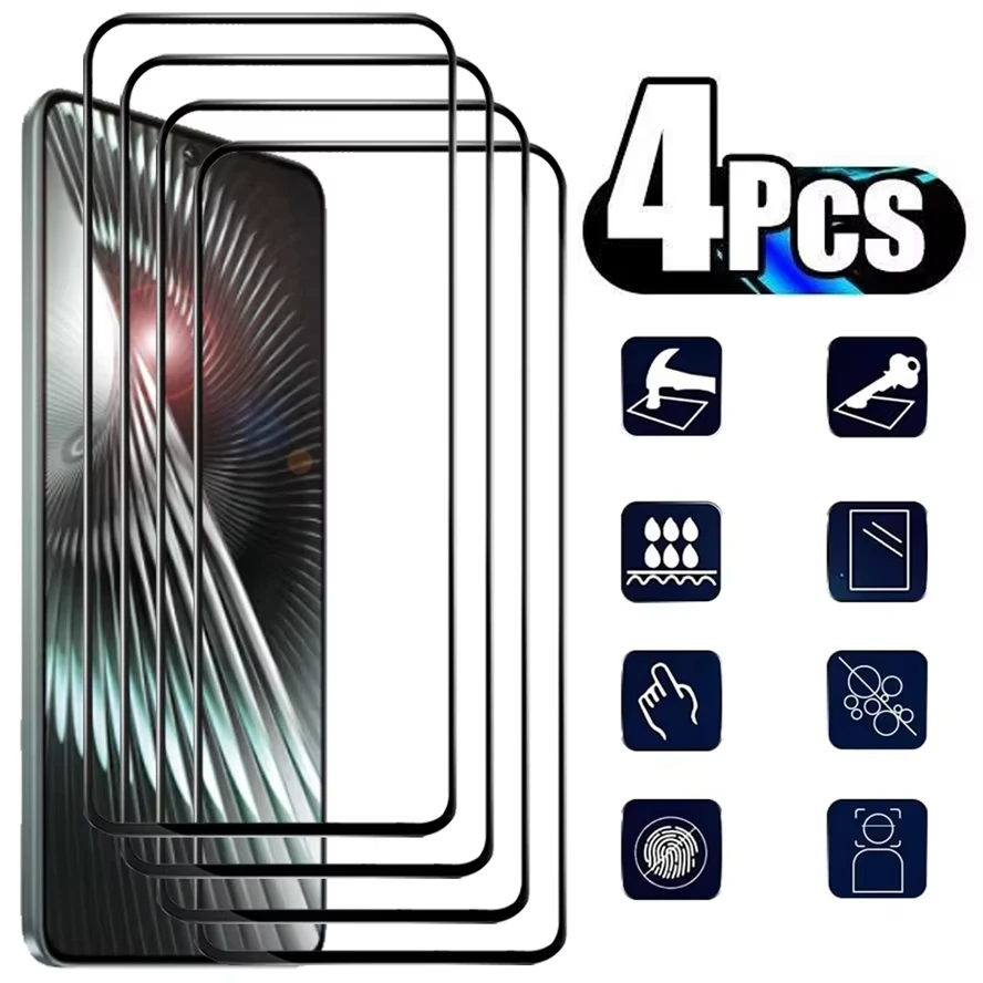 

4PCS HD Tempered Glass For Xiaomi Redmi Note 13 Pro 12 Pro 11 14 10 9 13R 14S 9T 10T Screen Protector Full Cover Anti-Scratch