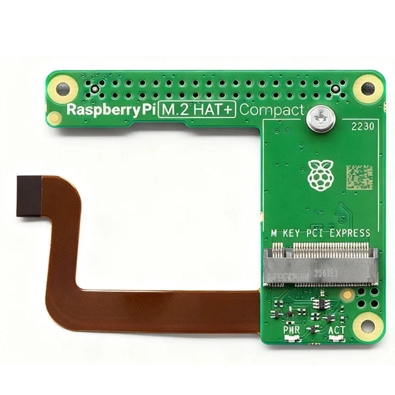Official Raspberry Pi M.2 HAT+ Compact Expansion Board Original PCIe to M.2 NVMe SSD Supports Solid State Drive With 2230