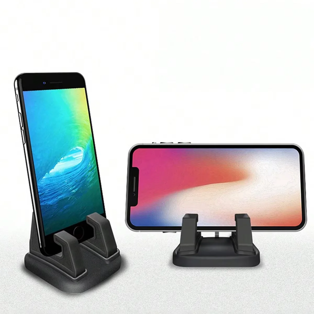 Horizontal And Vertical Car Dashboard Mobile Phone Holder Mount 360 Degree Rotate Self-adhesive Base Auto Mobile Phone Stand