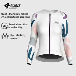 Lameda Cycling Jerseys For Women Long Sleeve Spring Breathable Cycling Clothing Quick-drying Women Bike Jersey Mtb Bike Clothes