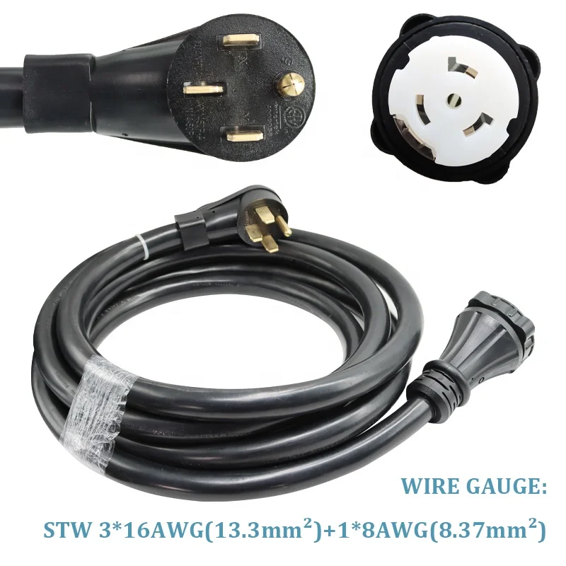 NEMA 14-50P ذكر NEMA SS2-50R أنثى تويست قفل موصل RV مولد الطاقة الحبل 50A تمديد المقبس قبل حفر الطاقة