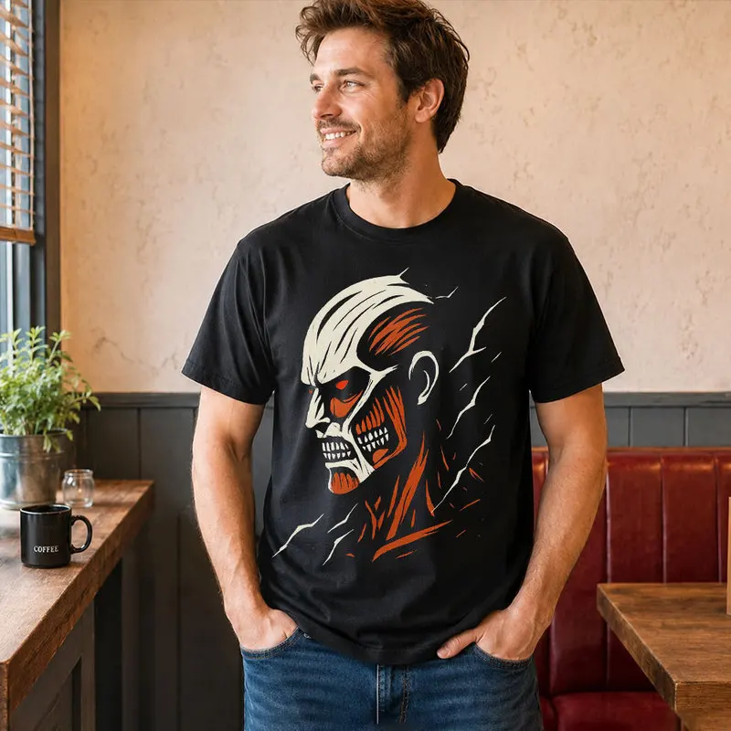 Attack on Titan T Shirt, Anime Graphic Tee, 0809 Japanese Manga Inspired Casual Streetwear, Unisex Short Sleeve Shirt for Fans