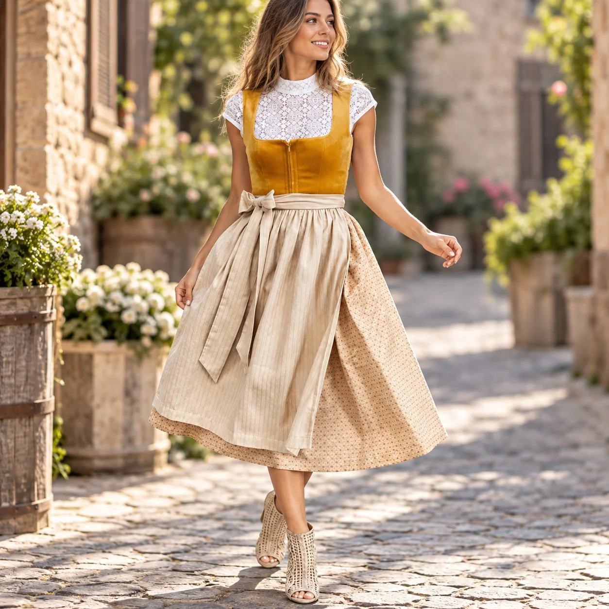 two-set-mid-waist-set-mid-length-literary-retro-with-no-collar-autumn-sleeveless-bohemian-tribal-oktoberfest-dress-for-women