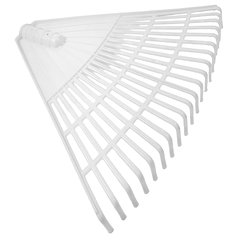 

Grass Rake Leaf Rakes for Lawns Heavy Duty Gardening Weeding Yard White Plastic Artificial