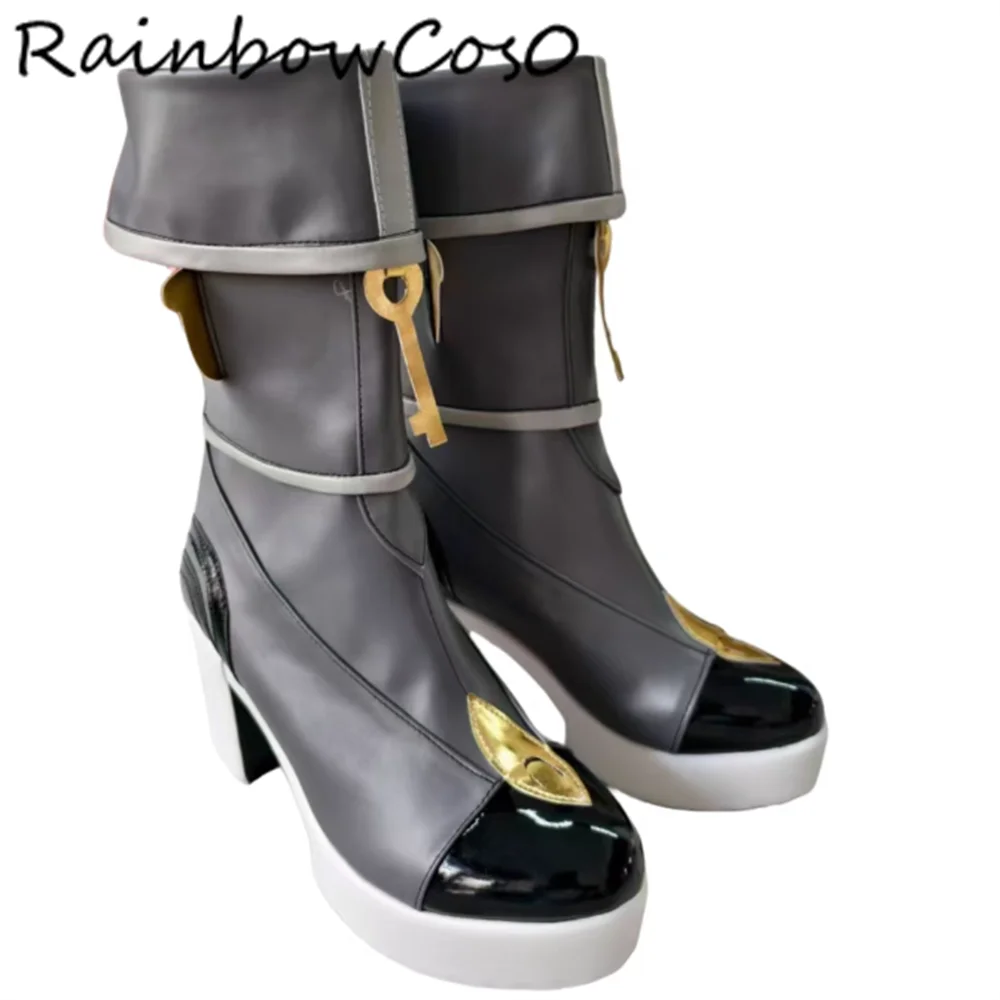 รองเท้าคอสเพลย์ลูเซีย เอลโลเวน เซนเลส โซน ซีโร่ รองเท้าบูทเกมอนิเมะปาร์ตี้ฮาโลวีนเรนโบว์คอส0 W5340