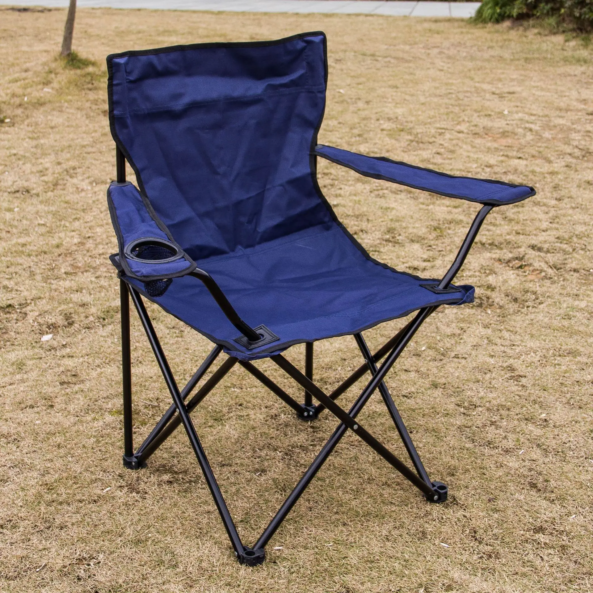 

Camping Art Sketch Portable Camping Fishing Backrest Armrest Beach Chair 600D Oxford Fabric Outdoor Picnic Folding Chair