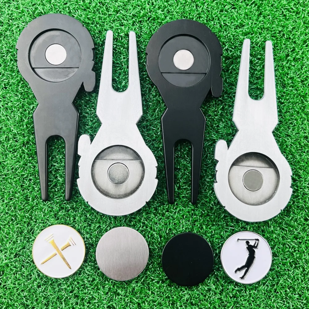 Neues Kreatives Raumschiff-Golf-Divot-Tool aus Zinklegierung in Grün mit Magnetischer Rückseite, Golf-Zubehör und -Ausrüstung – Detail 12