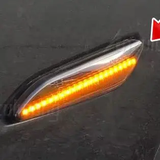  2Pcs Sequential Flashing LED Turn Signal Side Marker Light For Alfa Romeo 147 (937) 2000 2001 2002 2003 2004 2005 - 2010