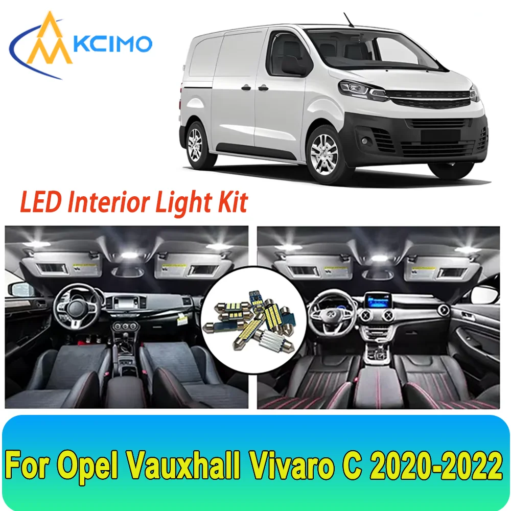 

New Light Bulb For Opel Vauxhall Vivaro C (2020-2022) Premium Bright LED Interior Dome Map Trunk Light Kit Car Led Lamps Canbus