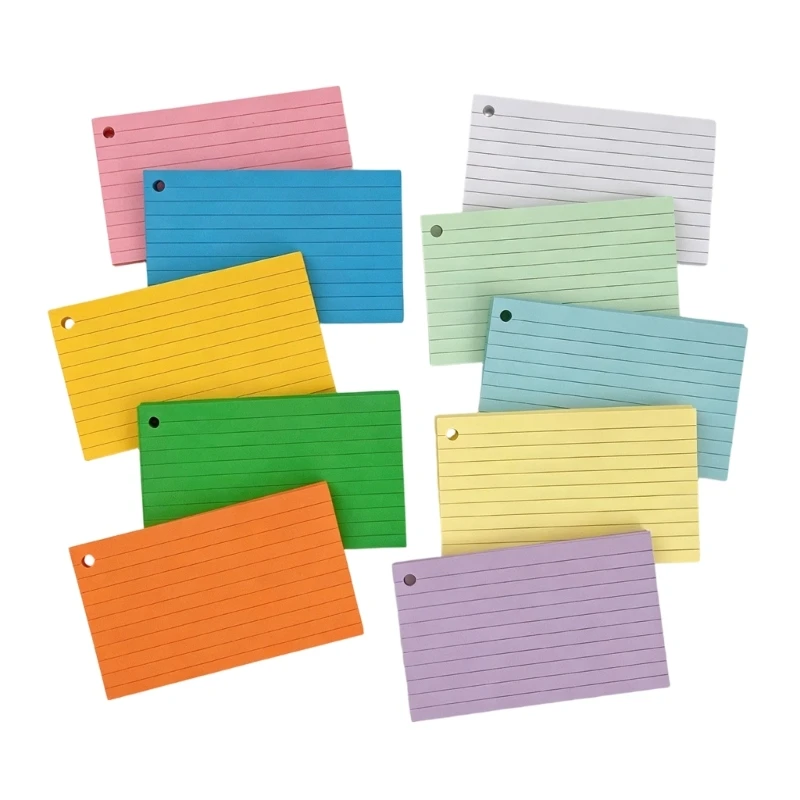 U75B 1 Piece Bright Color 10 Color Note Premium Adhesive Lined Notepads Design Note Pad for Writing Office Supplies
