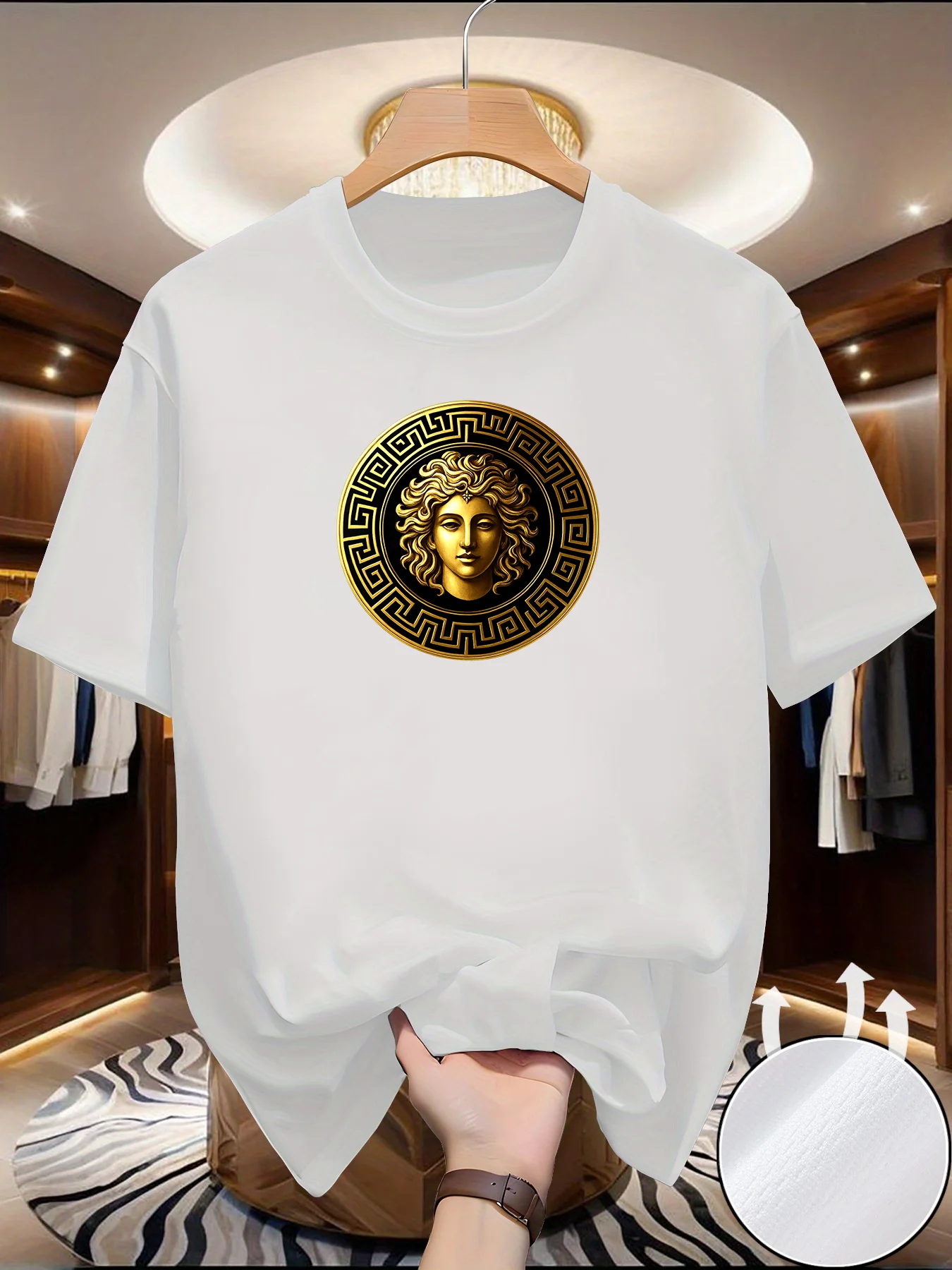 

New Summer Luxury Men's Fashion Virgin Print T-shirt Crewneck Casual Trend Y2K High-end High Quality Fitness Sports T-shirt Wear